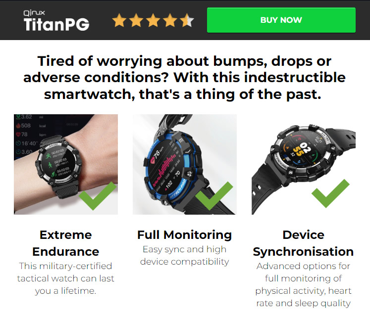 Qinux TitanPG Tactical Smartwatch: Unmatched Durability and Military Precision